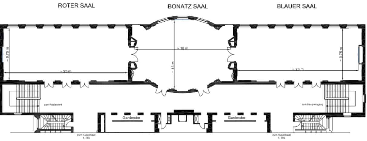 HCC Skizze Blauer Saal HCC Skizze Blauer Saal