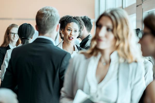 Business people standing in the office.